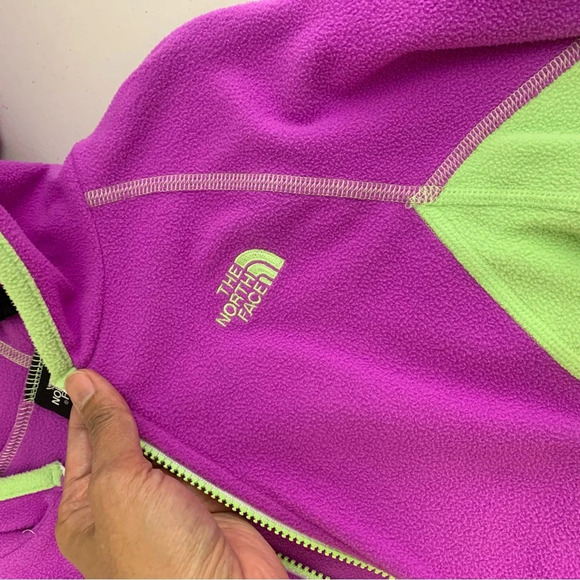 The North Face Kids Two Tone Fleece Zip Up Hoodie Size 14-16 L (Flaw) - Picture 9 of 12